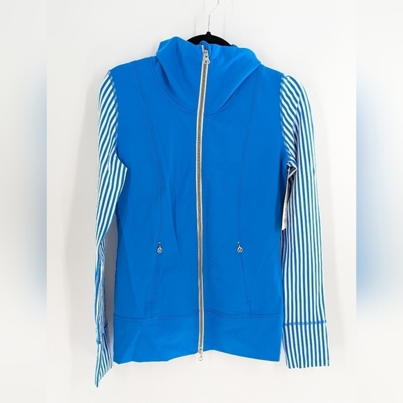 Lululemon Blue Daily Yoga Jacket Size 6 New - Picture 2 of 7
